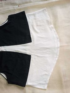 Off White With Black Stylish Top