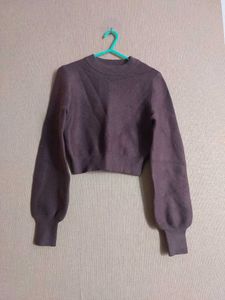 Cropped Long Sleeve Sweater