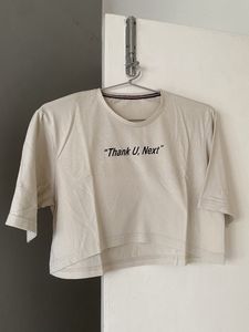 Nude Boxy Fit Crop Top
