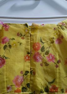 Floral Yellow Mini Dress