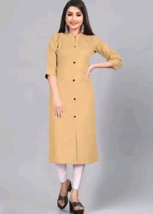 Beige Cotton Kurta