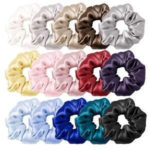 Colorful Satin Scrunchie Set (5 Pc)