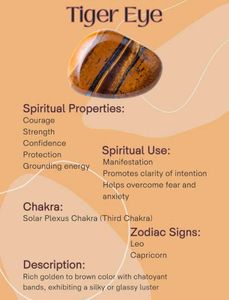 Natural Tiger Eye Flower Power