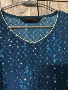 Blue Embellished kaftan