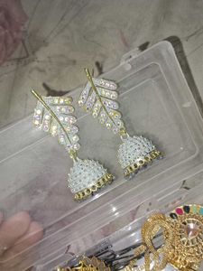 Leaf Jhumka Earrings