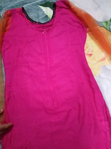 Pink Dress with Elephant Graphic