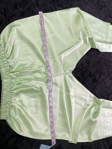 Shiny Silk Dress With Pant and Dupptta