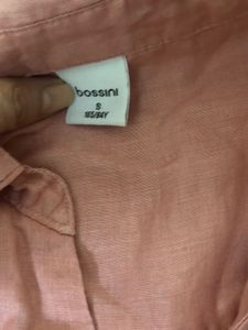 Coral Linen Top