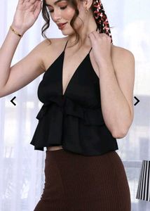 Stylish Black Halter Top