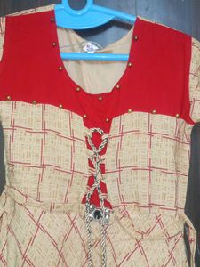 Rayon Ethnic Wear Gown Kurti Of L Size