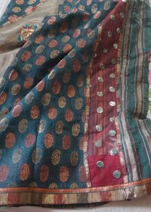 Designer Supernet Saree With Stitched Blouse