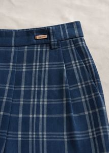 Navy Plaid Mini Skirt