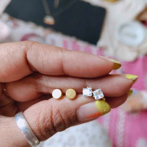 Unisex ad stone Studs