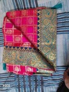 pretty pink saree.