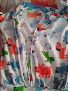 Cute Dog Print Baby Romper