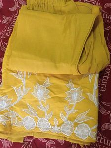 Elegant Yellow Embroidered Kurta Set