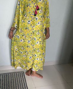 Floral Yellow Maxi Dress