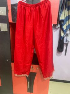 Red Embroidered Kurta