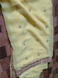 Yellow Colour Saree