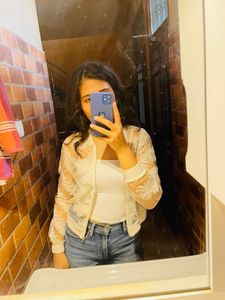 Floral Lace Bomber Jacket
