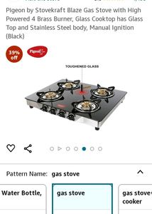 Glass Top   Gas Stove