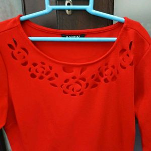 Red Peplum Top