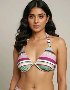 Imported Striped Bikini Top Mint Condition Small