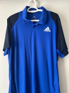 Adidas Blue &amp; Black Polo Active Shirt