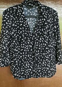 Black & White Print Top