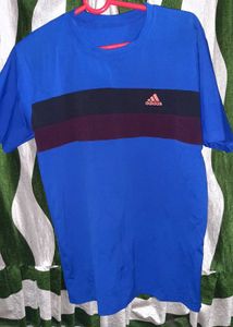 Adidas Blue Striped T-shirt