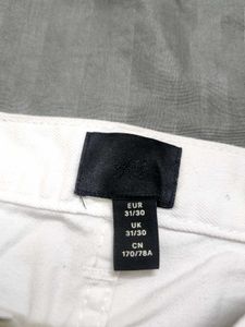 H&amp;M White Slim Pants