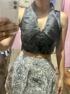 Floral Golden Skirt