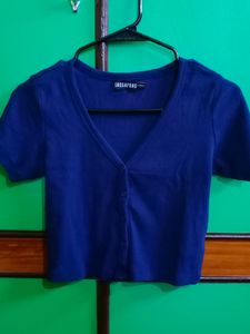 Sassafras Button Down Crop Top