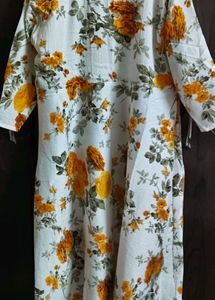 New Floral Print Kurta