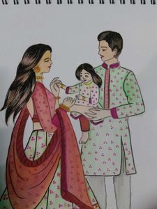 Happy Family Drawing