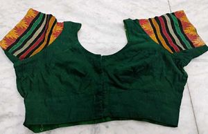 Green color Cotton Blouse, Fixed price