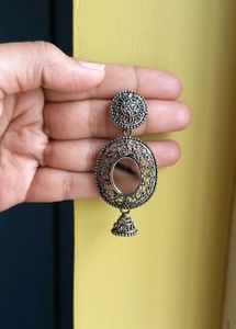 Silver Mirror Danglers