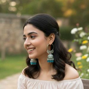 🩵 Stylish Silver Jhumka Earrings 🩵