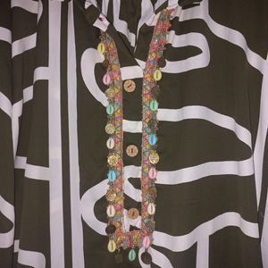 Abstract Print Tunic Co Ord Set
