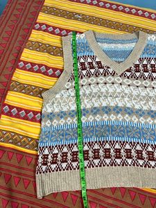 Patterned Sweater Vest