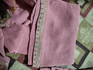 Baby Pink Patiyala Suit With Dupatta