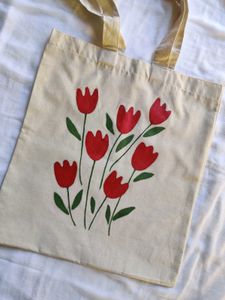 Floral Print Canvas Tote Bag🌹✨