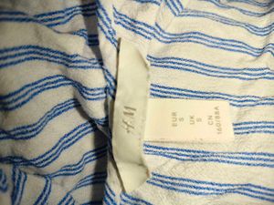 Size S H&amp;M Striped Tie-Front Tank Top
