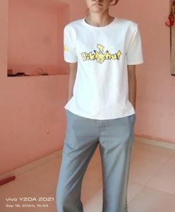 White Cute Picachu T Shirts