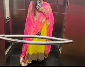 Yellow &amp; Pink Kurta Set