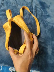 Circular Sides Stylish Mustard Sling Bag