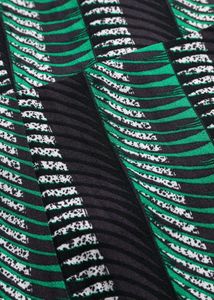 Printed Wrap Dress In Dark Green