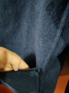 Navy Blue Wool Coat