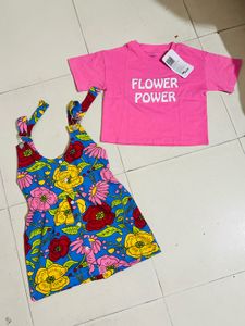 Floral Dress & 'Flower Power' Tee Set
