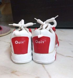 Red &amp; White Sneakers